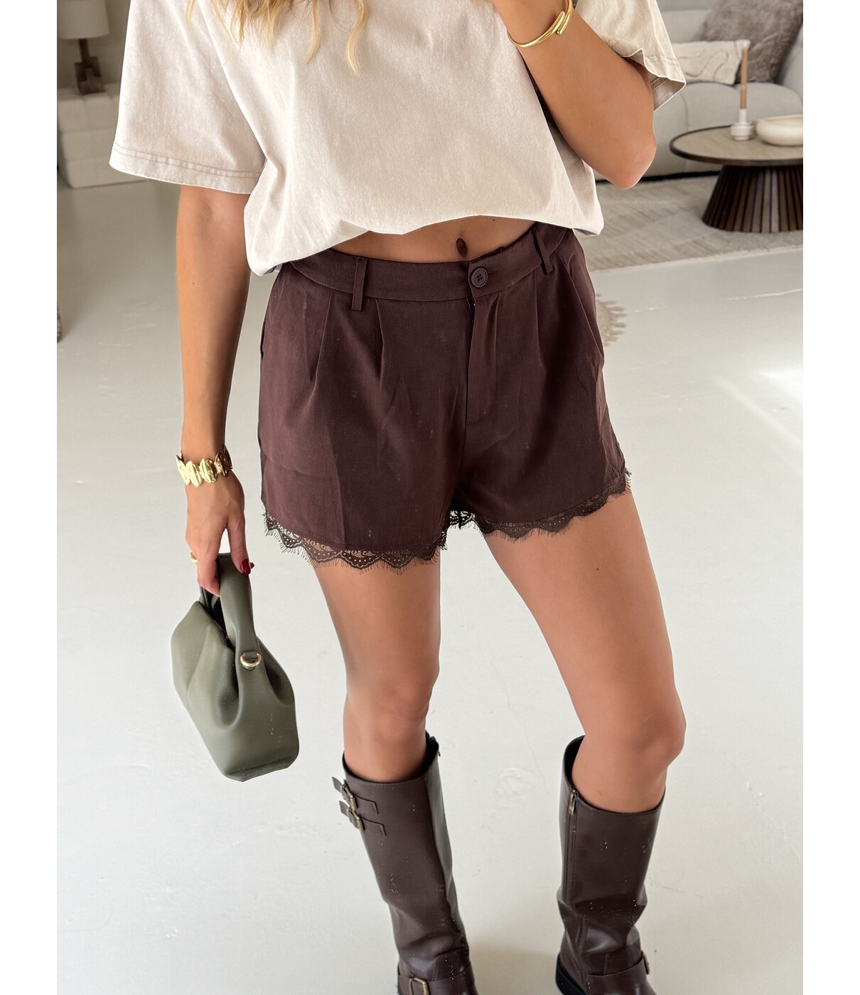 Short kant bruin | Ella