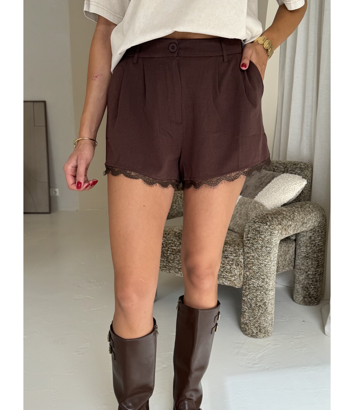 Short kant bruin | Ella