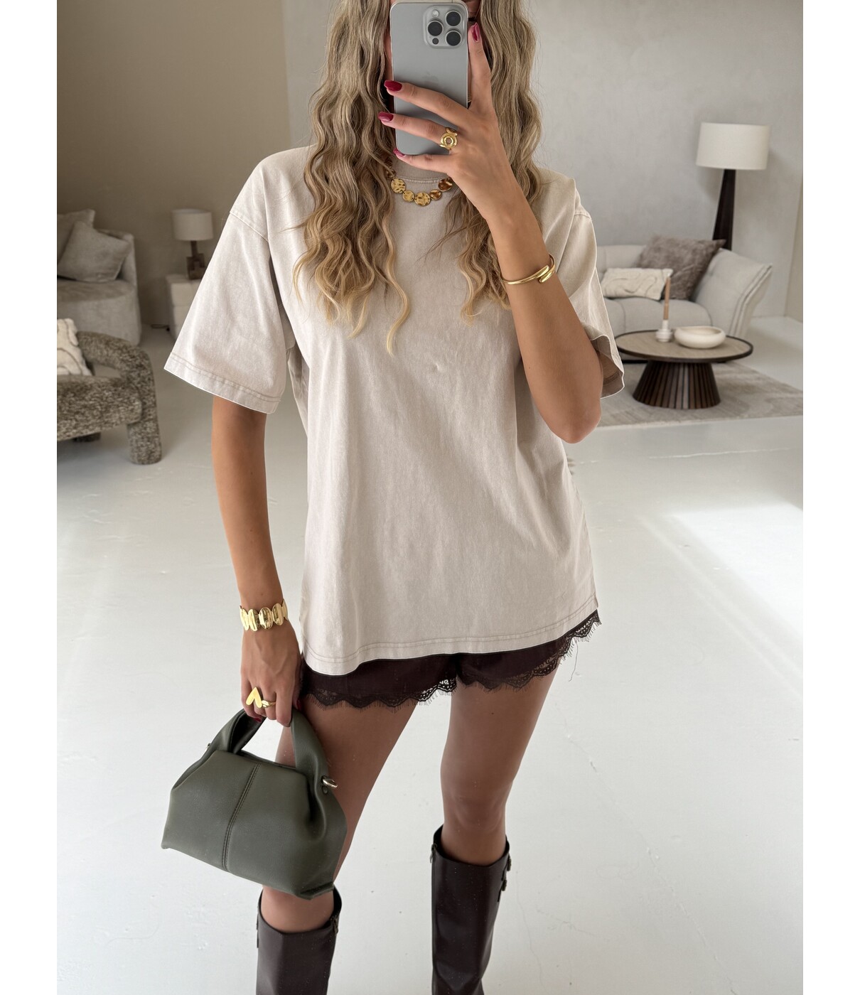 T-shirt beige | Nora