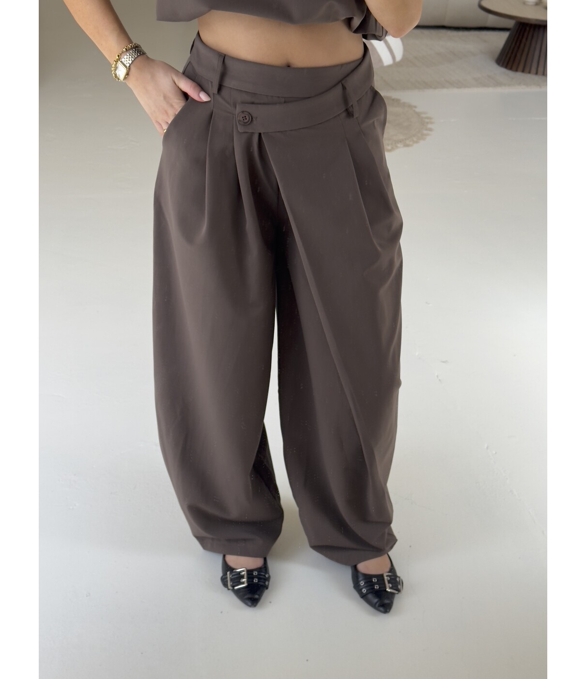 Pantalon bruin | Lauren