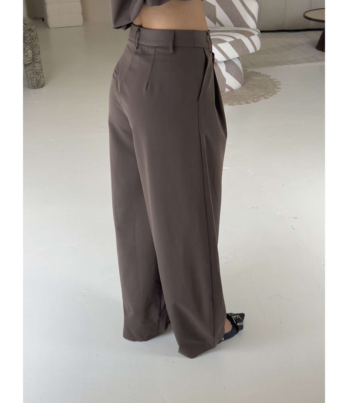 Pantalon bruin | Lauren