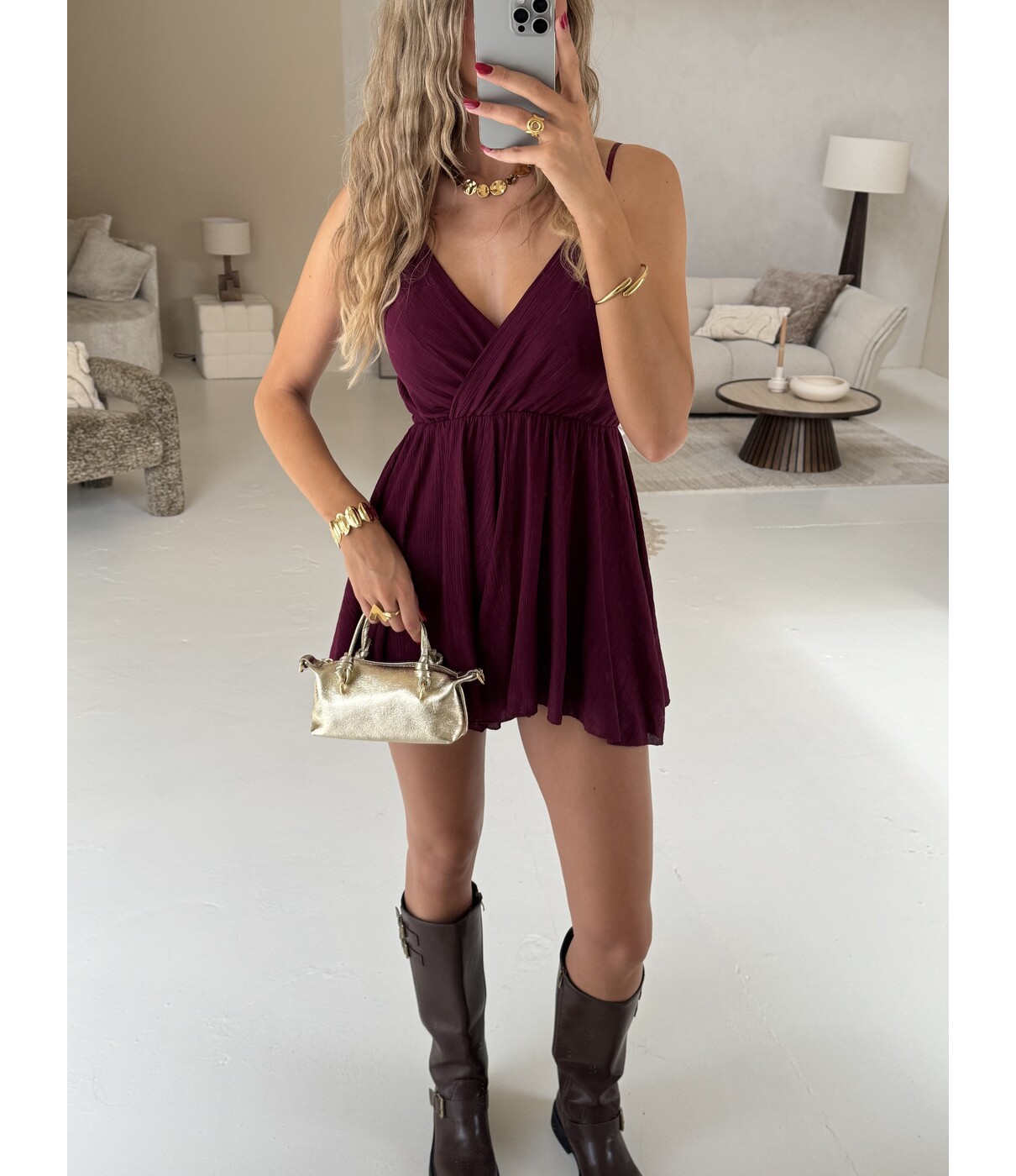 Playsuit wijnrood | Nyssa