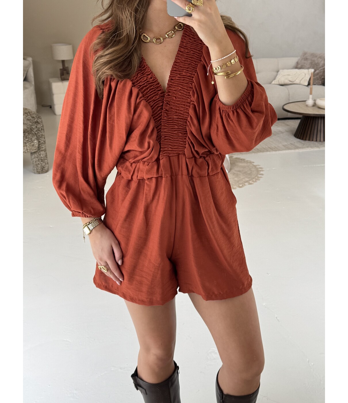 Playsuit roest | Jane