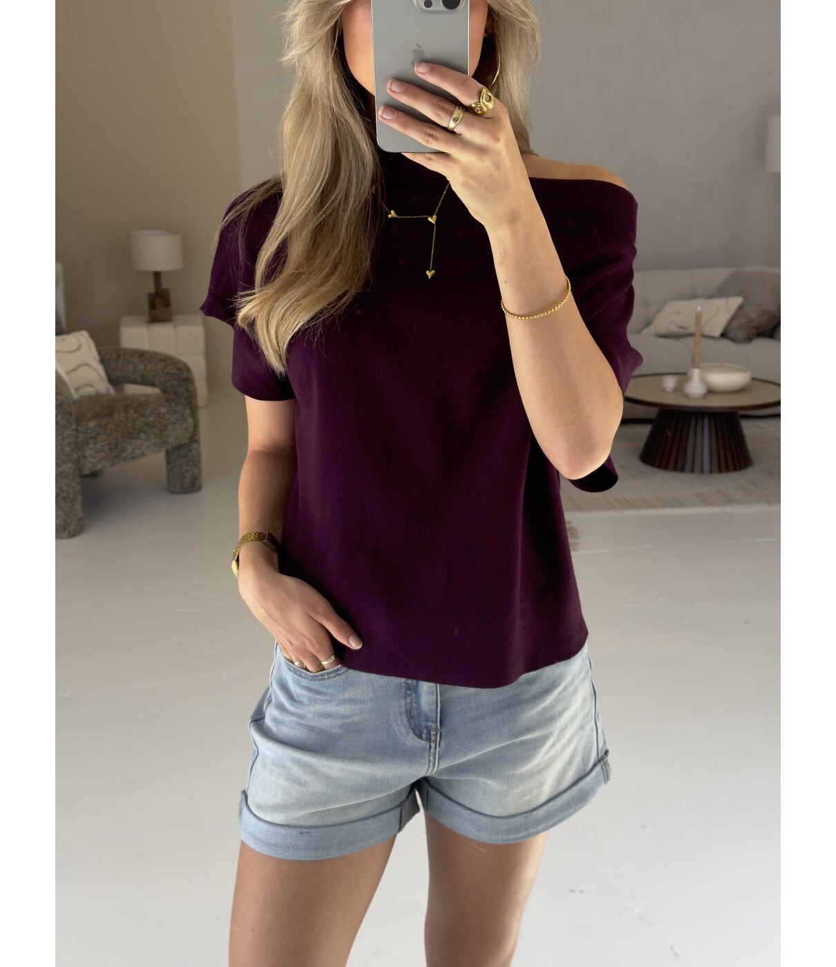Top bordeaux | Fleur