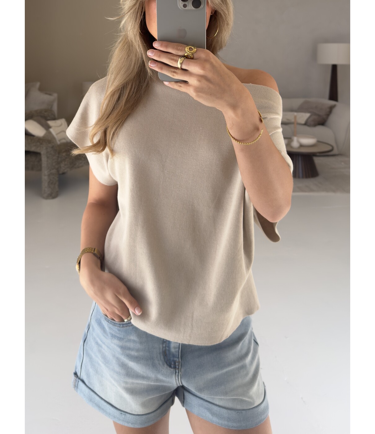 Top taupe | Fleur