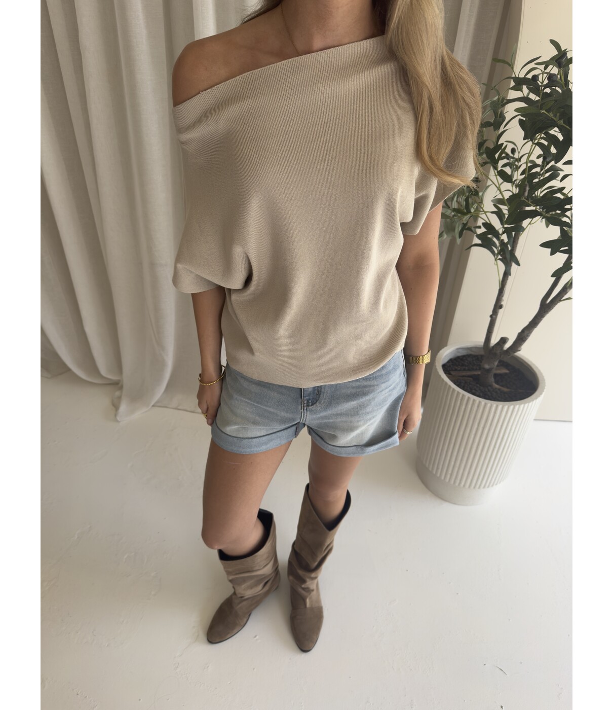 Top taupe | Fleur