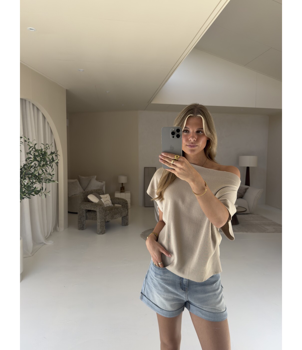 Top taupe | Fleur
