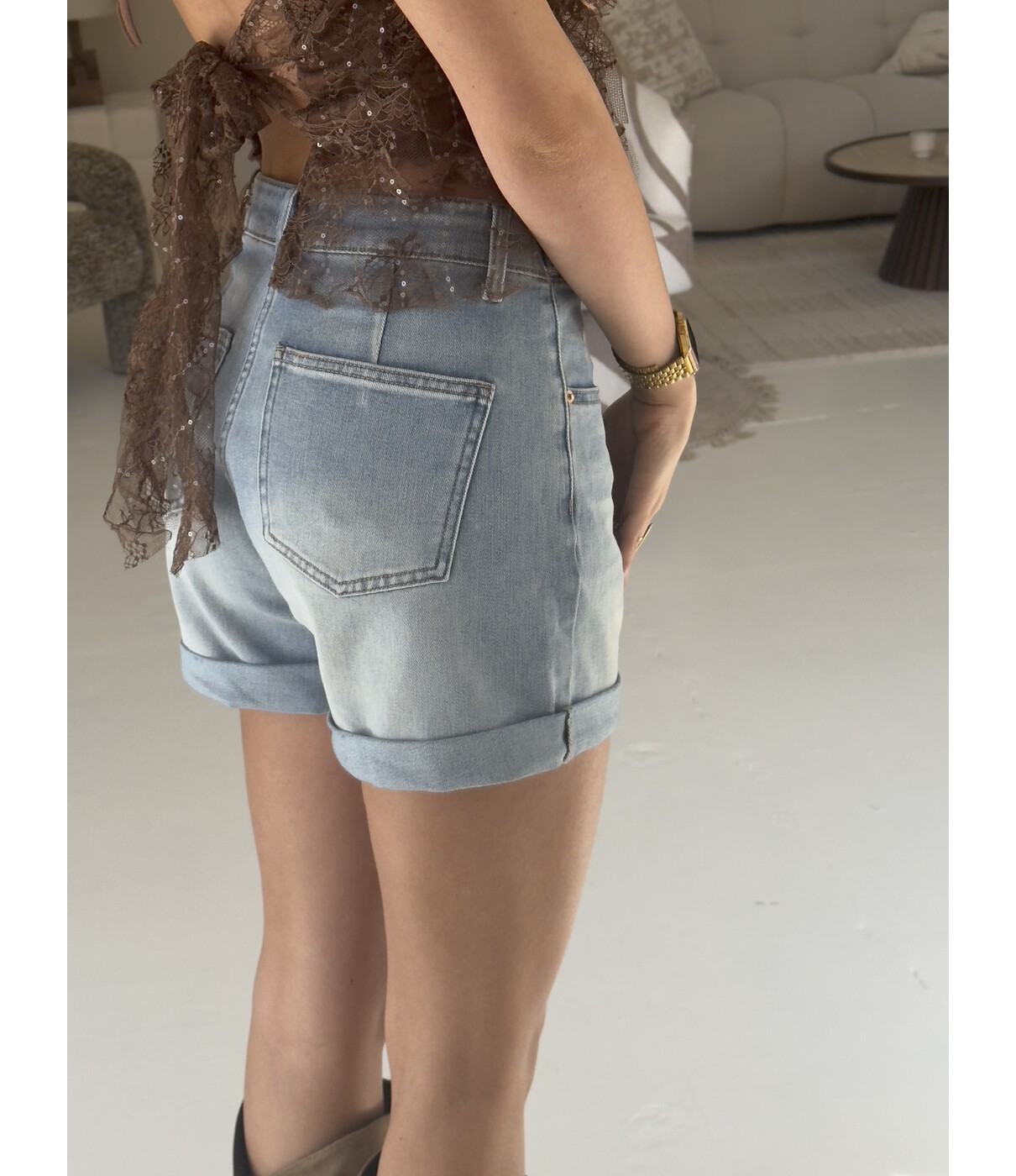Short denim blauw | Indy