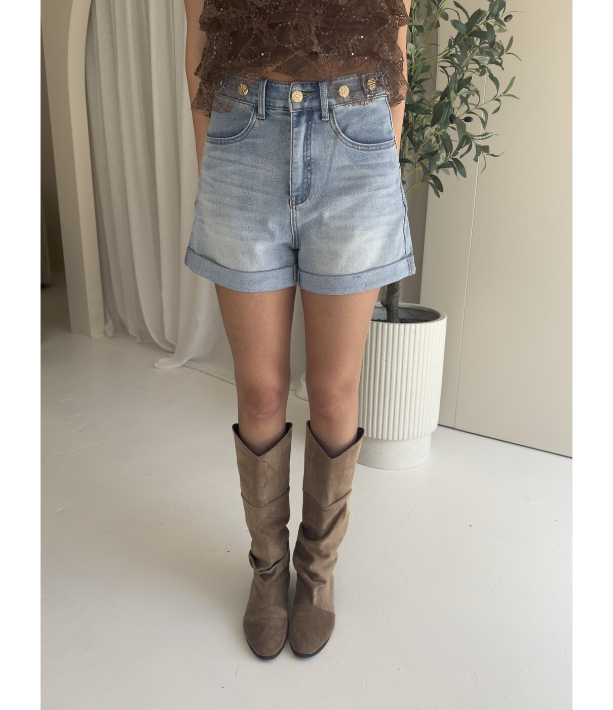 Short denim blauw | Indy