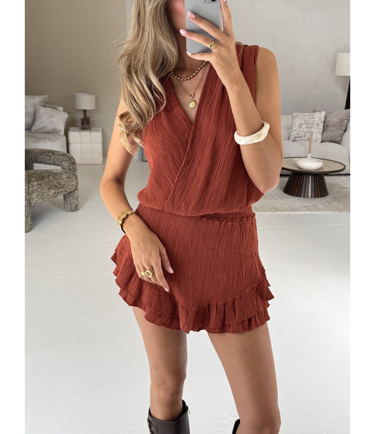 Playsuit roest | Britt