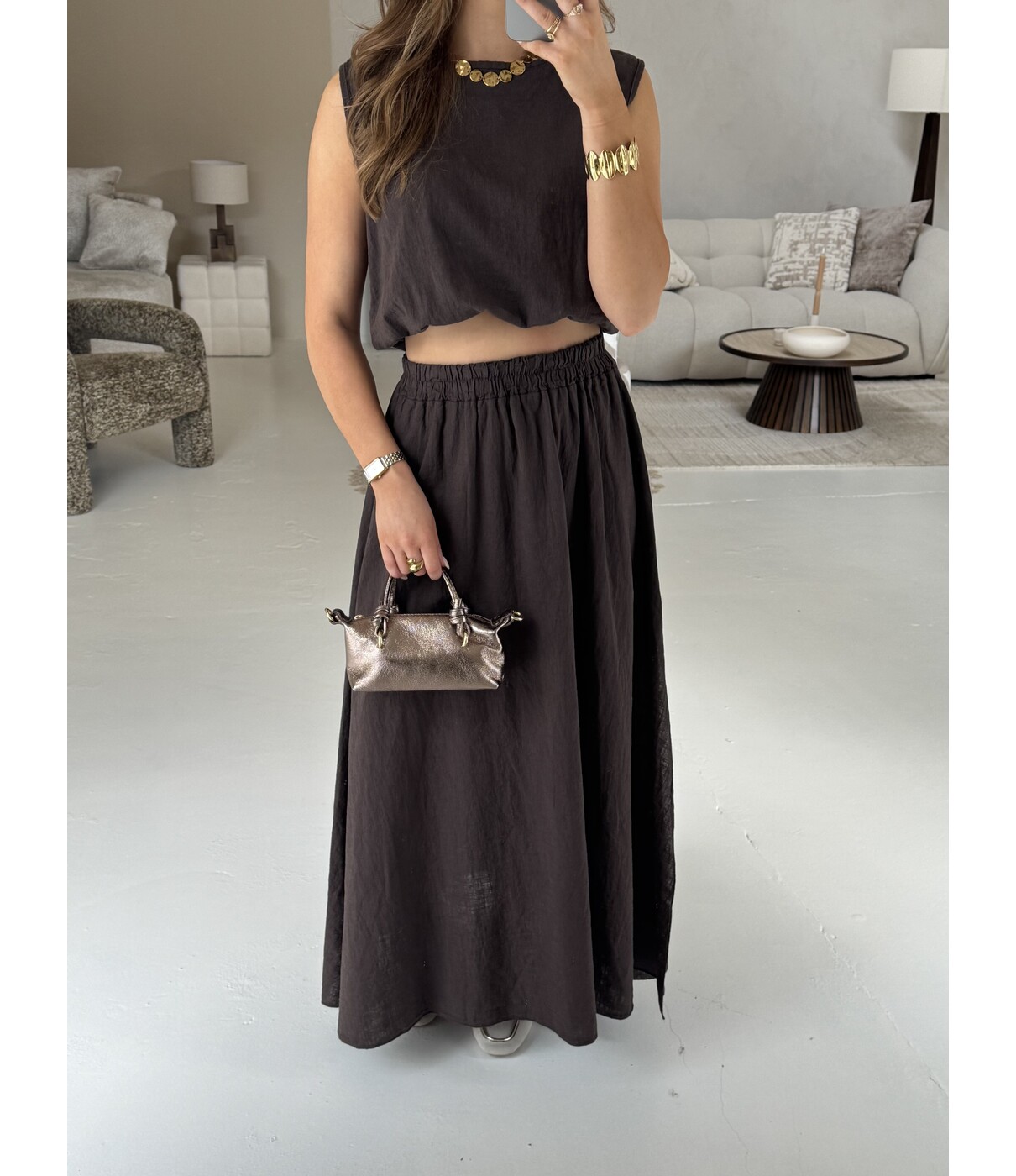 Set linnen bruin | Stefanie