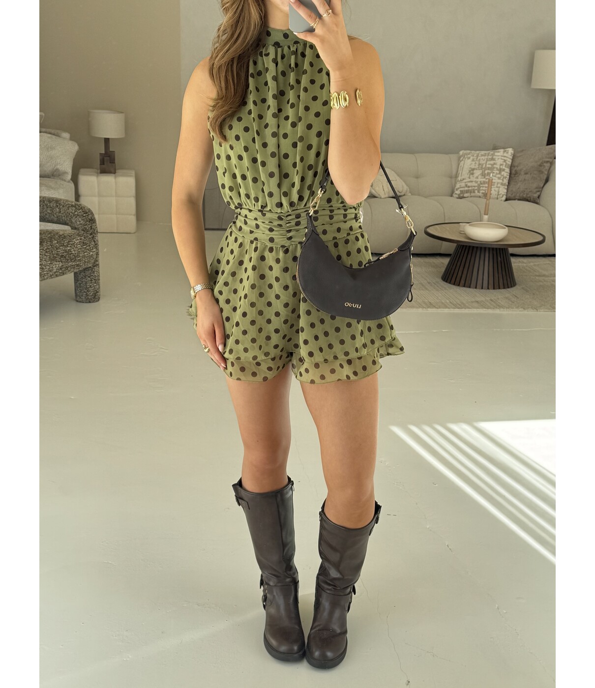 Playsuit army polkadot | Minke