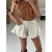 Short denim beige | Peggy