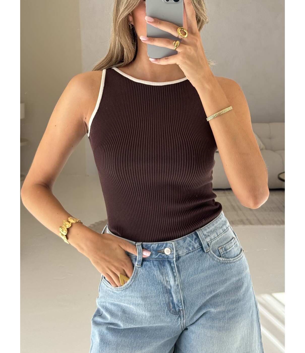 Tanktop bruin | Runa