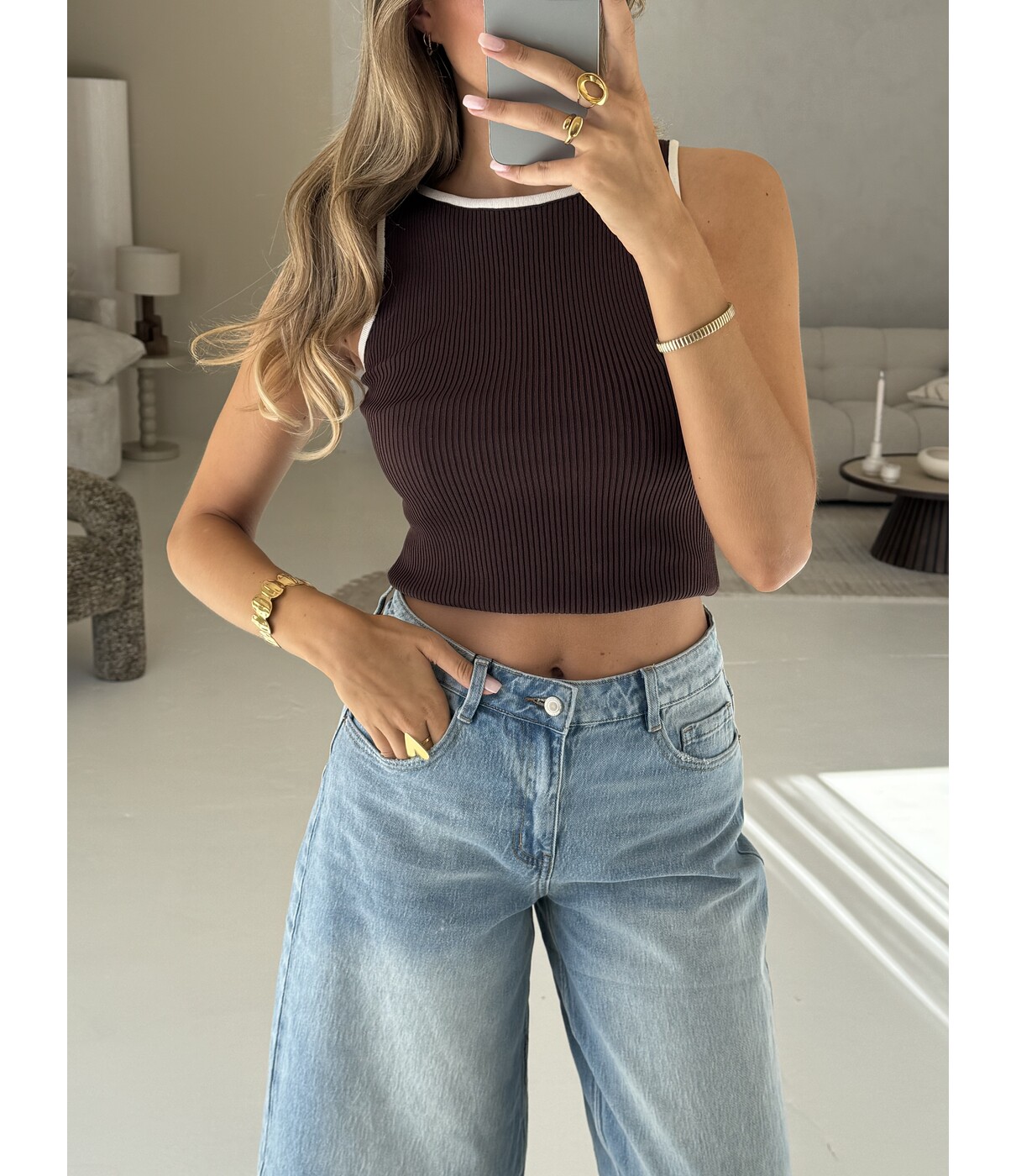 Tanktop bruin | Runa