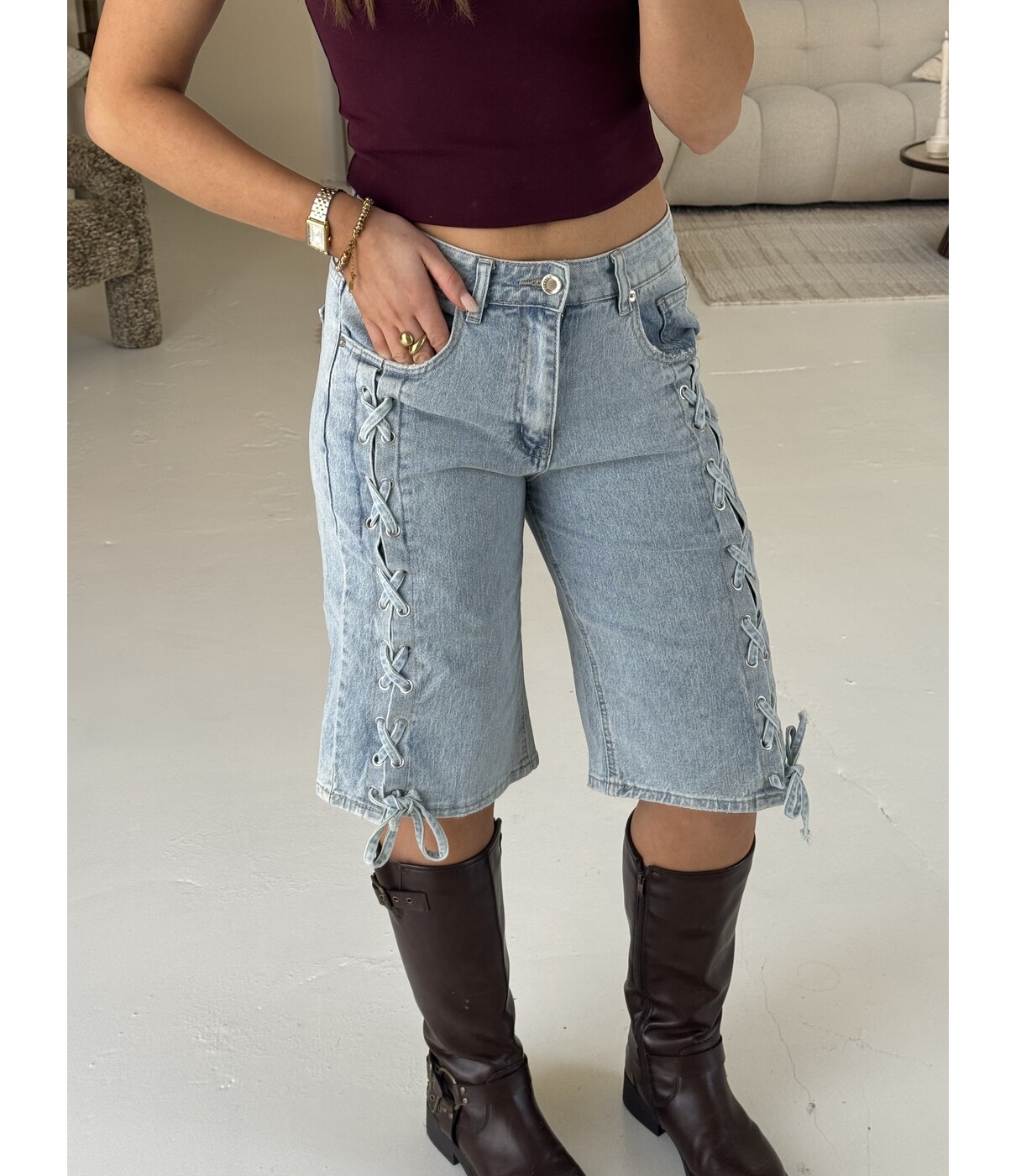 Jort denim blauw | Enya