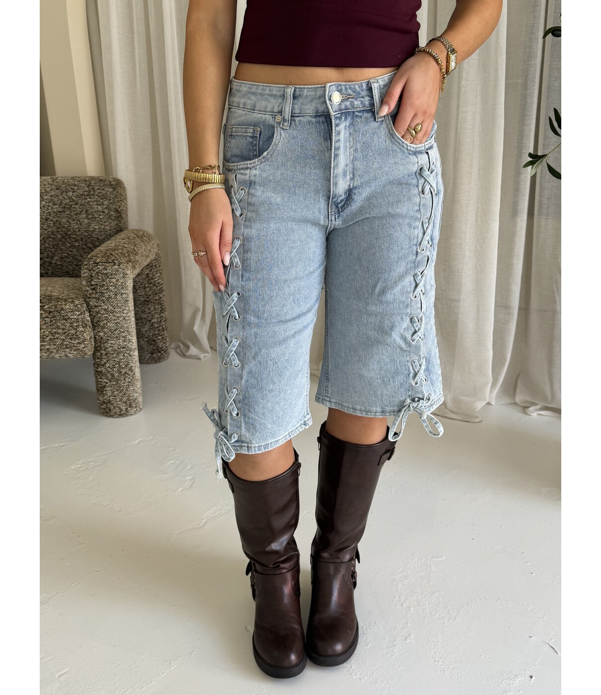 Jort denim blauw | Enya