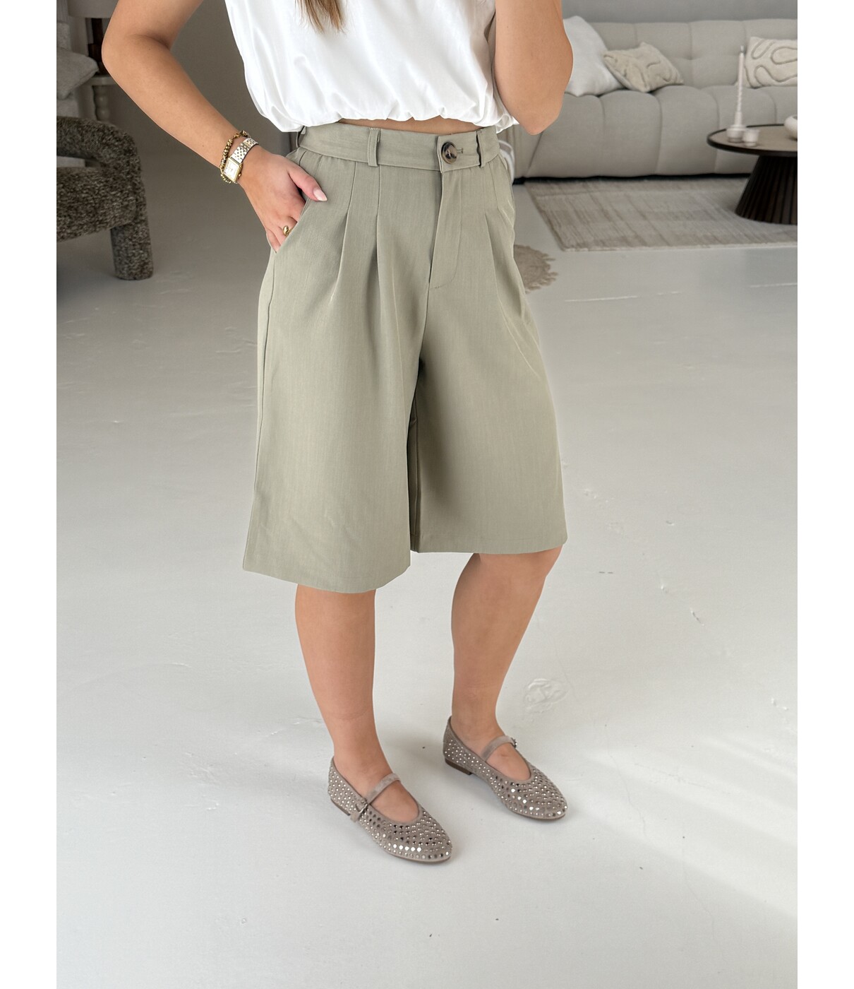 Bermuda pantalon | kaki