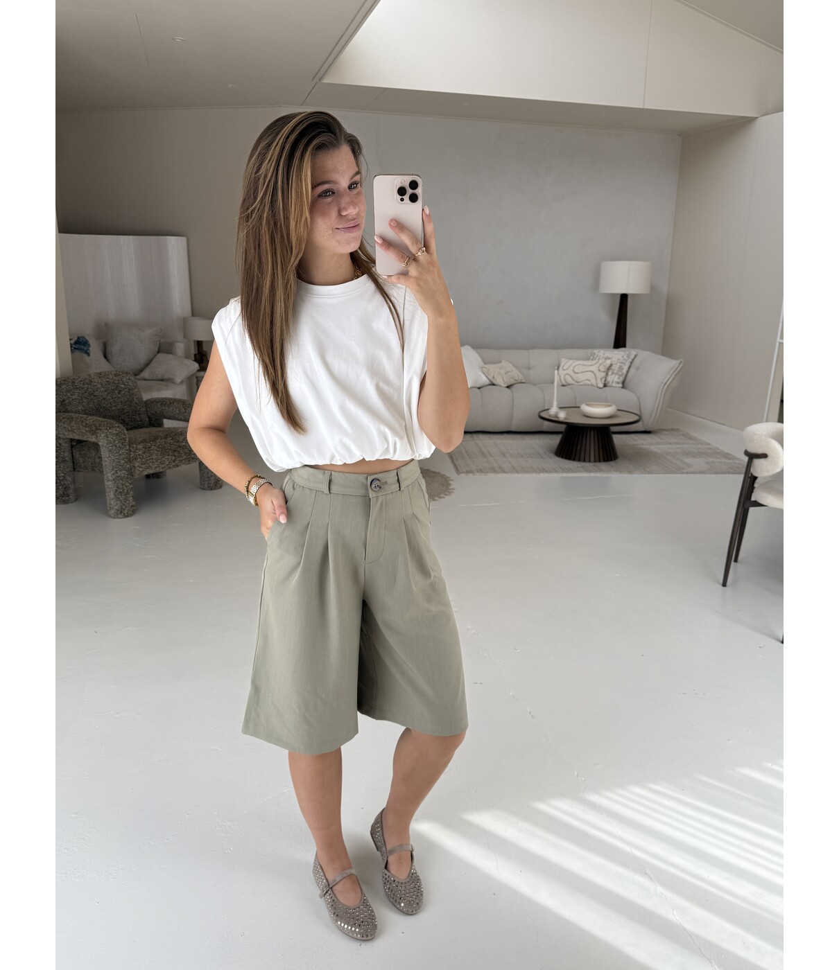 Bermuda pantalon | kaki