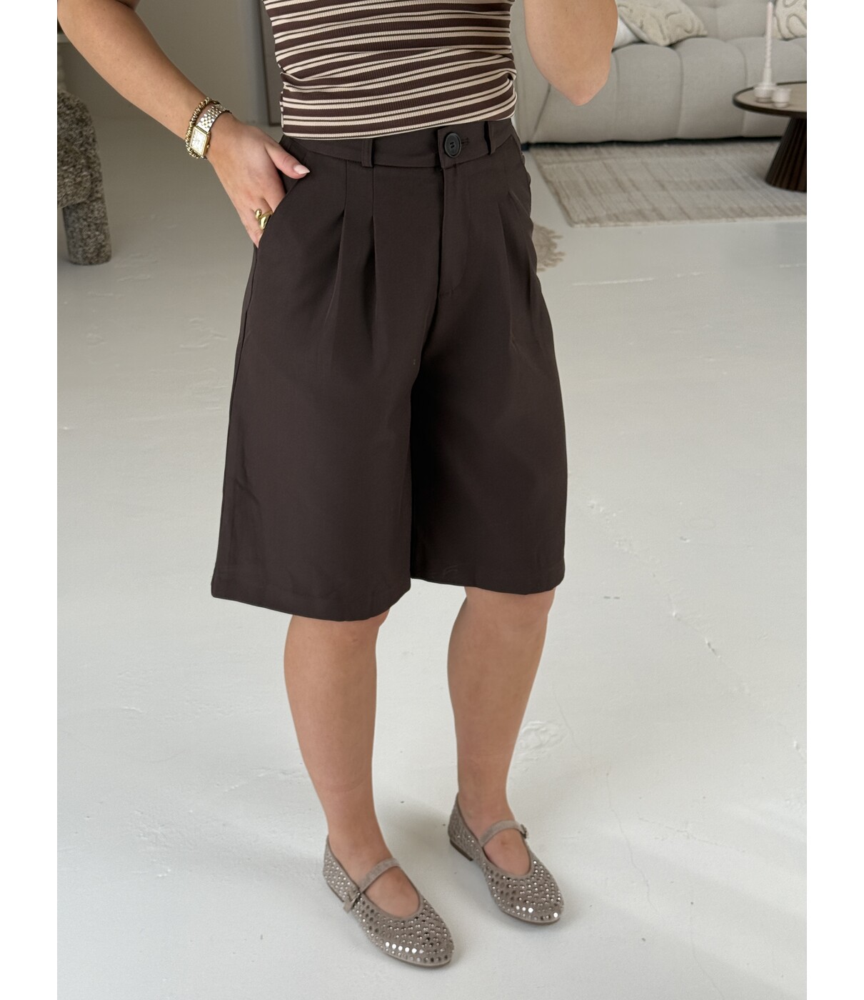 Bermuda pantalon | bruin