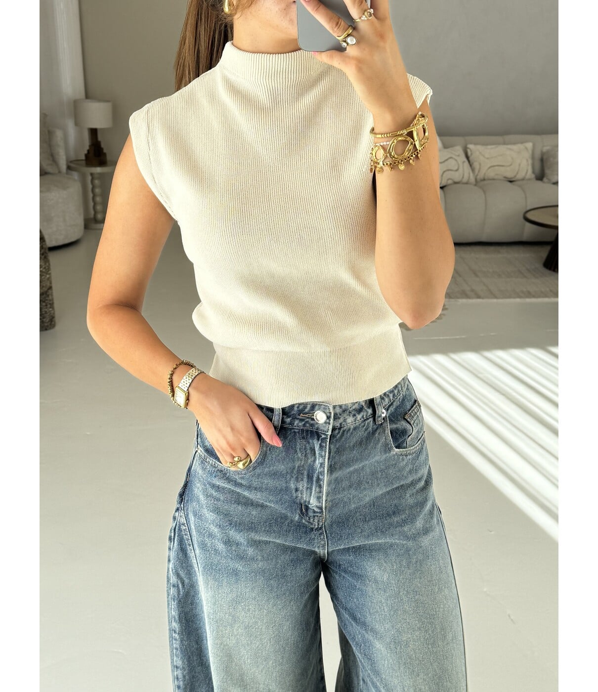 Top beige | Sharon
