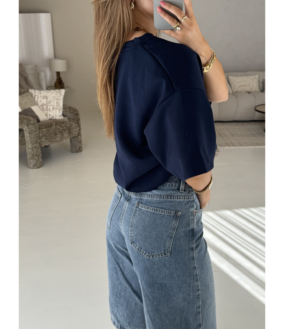 Top donkerblauw | Samie