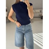 Top donkerblauw | Sharon