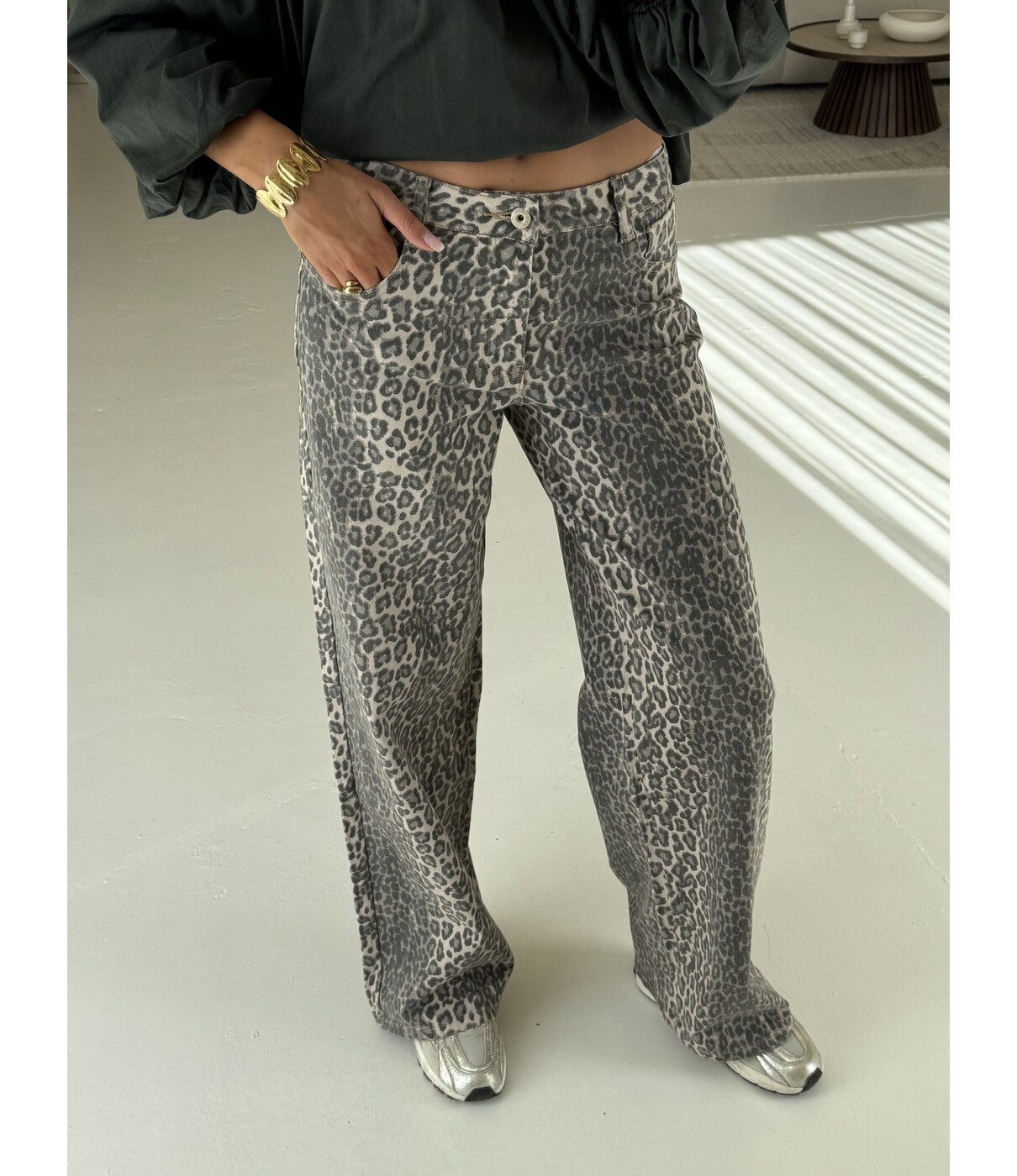 Jeans leopard extra long | Jacky