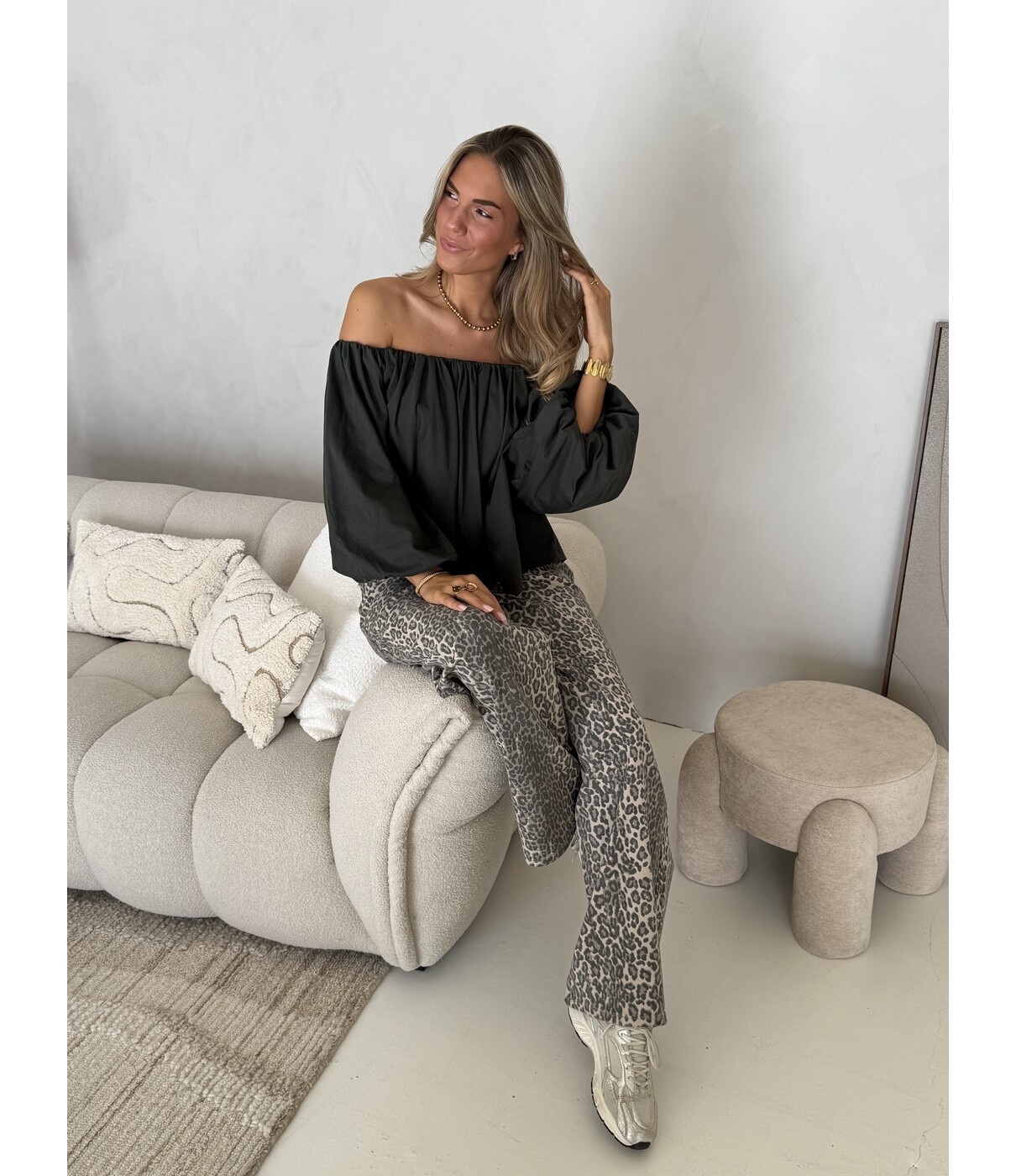 Jeans leopard extra long | Jacky