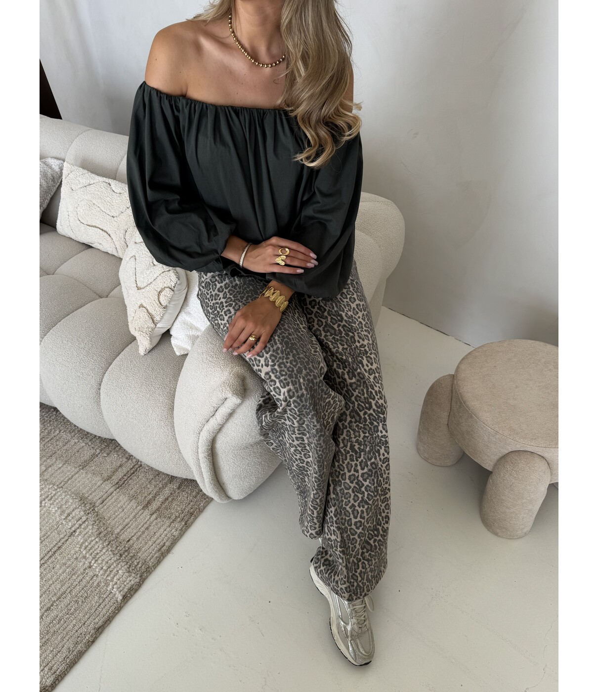 Jeans leopard extra long | Jacky