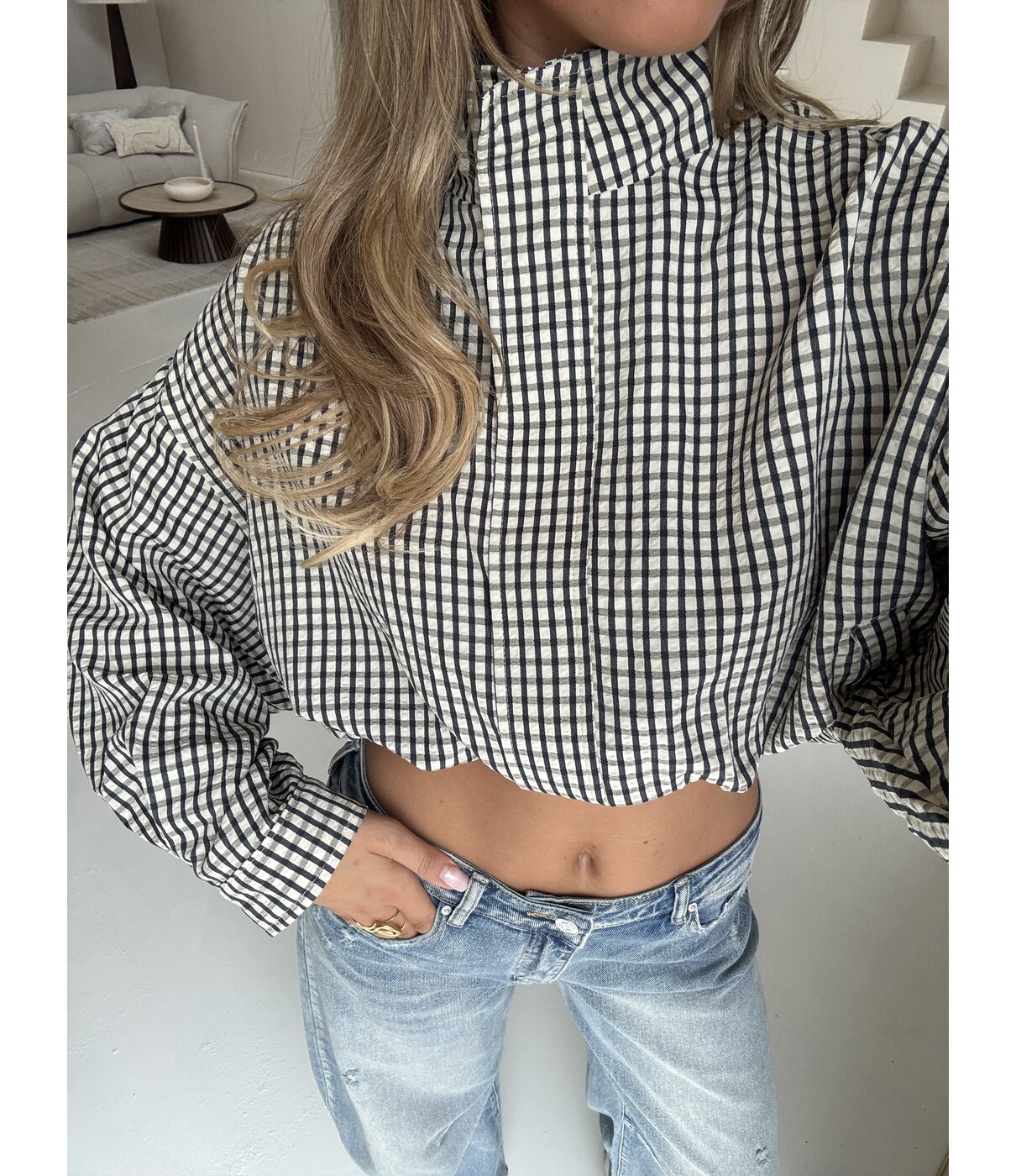 Jasje geruit beige | Demi