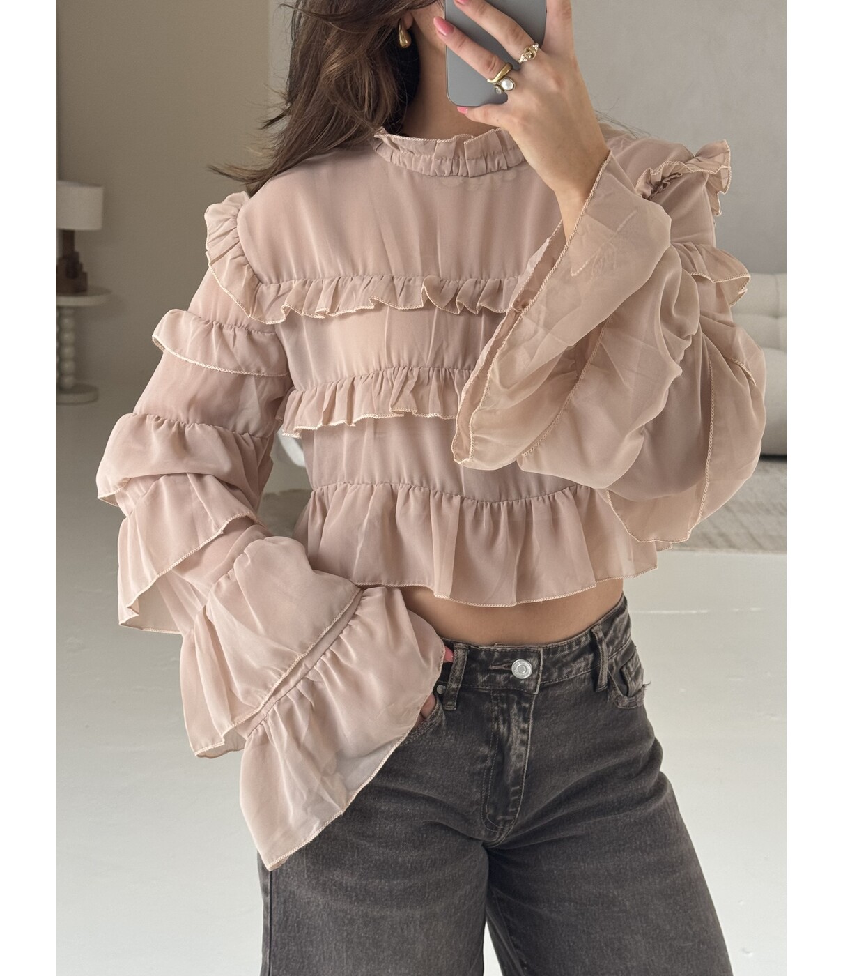 Blouse taupe | Shanti