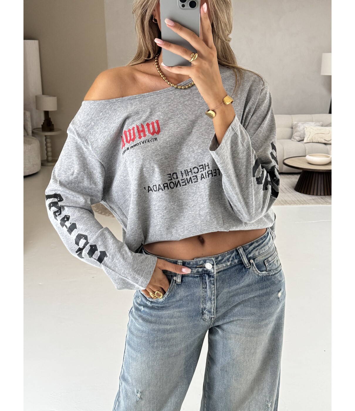 Longsleeve grijs | Claire