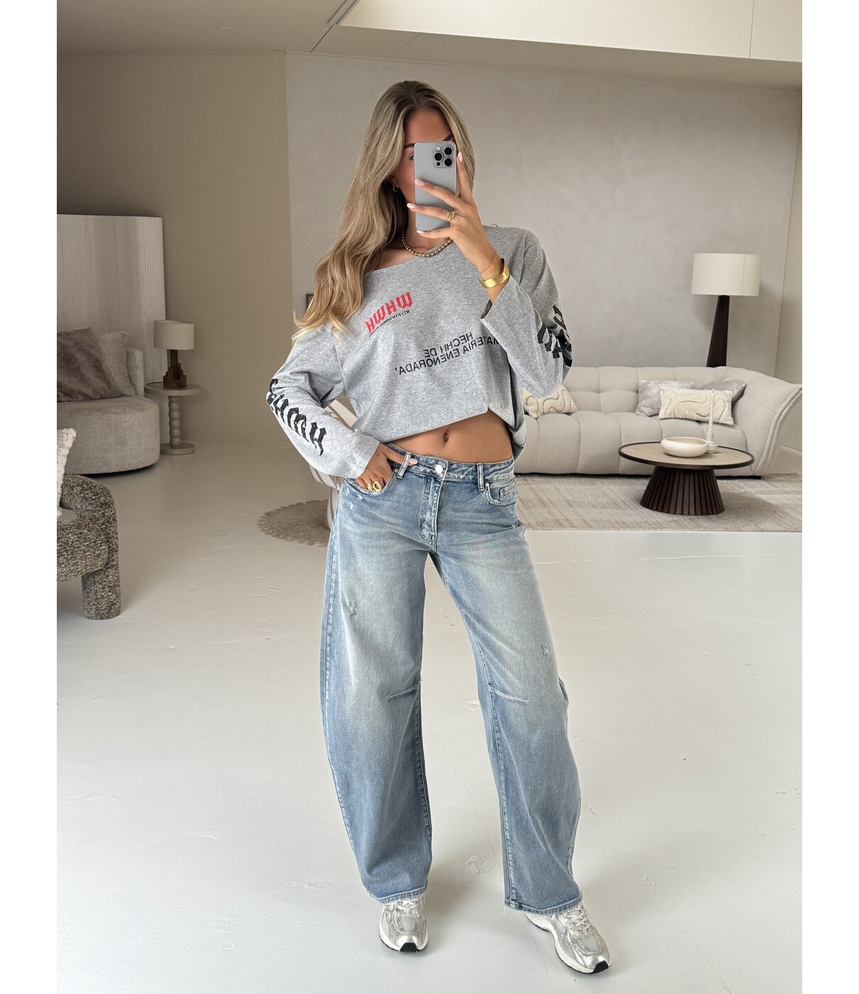 Longsleeve grijs | Claire