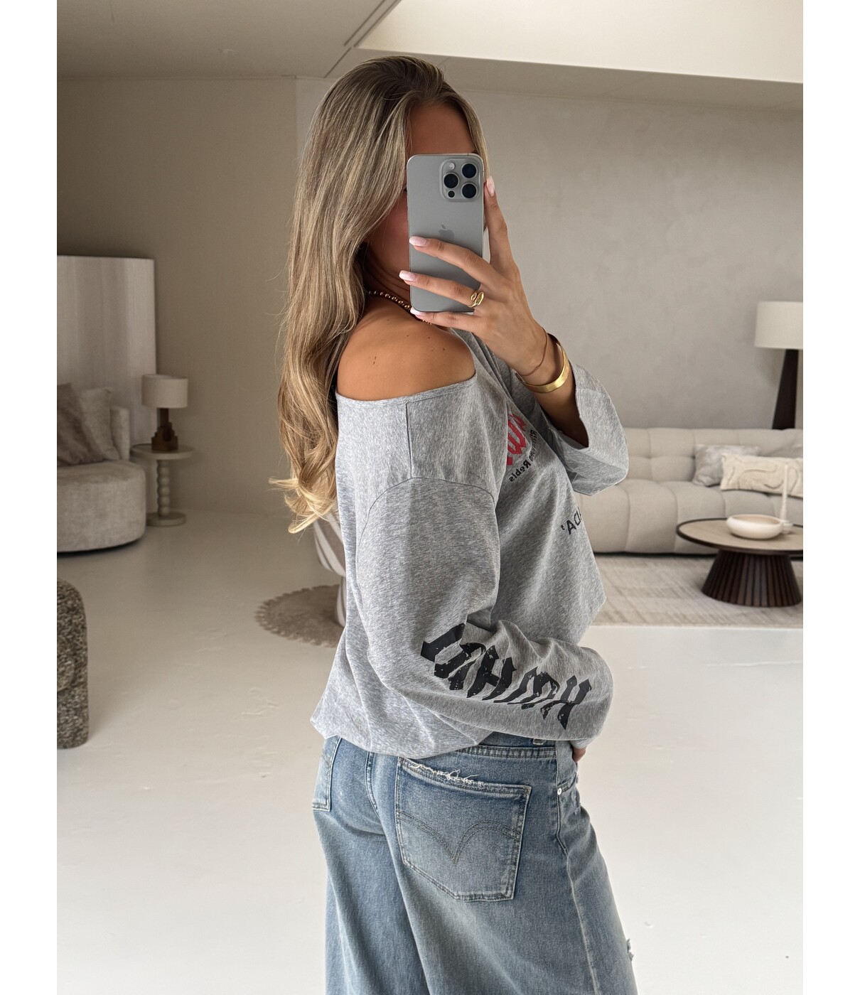 Longsleeve grijs | Claire