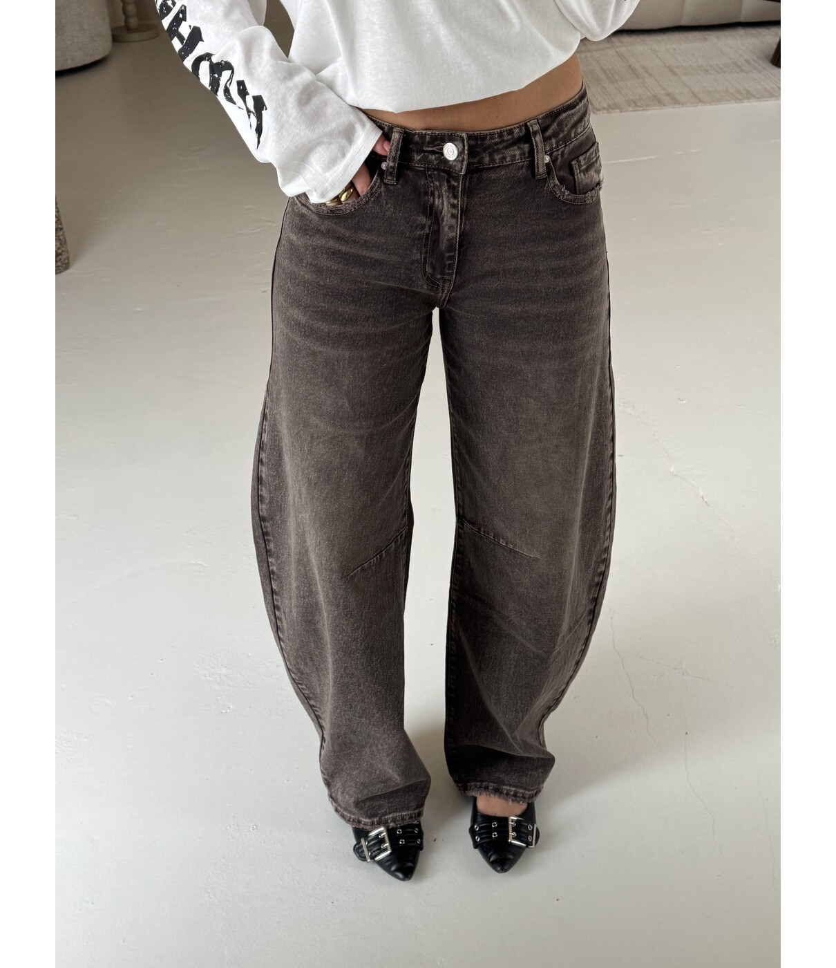 Jeans balloon grijs | Sem