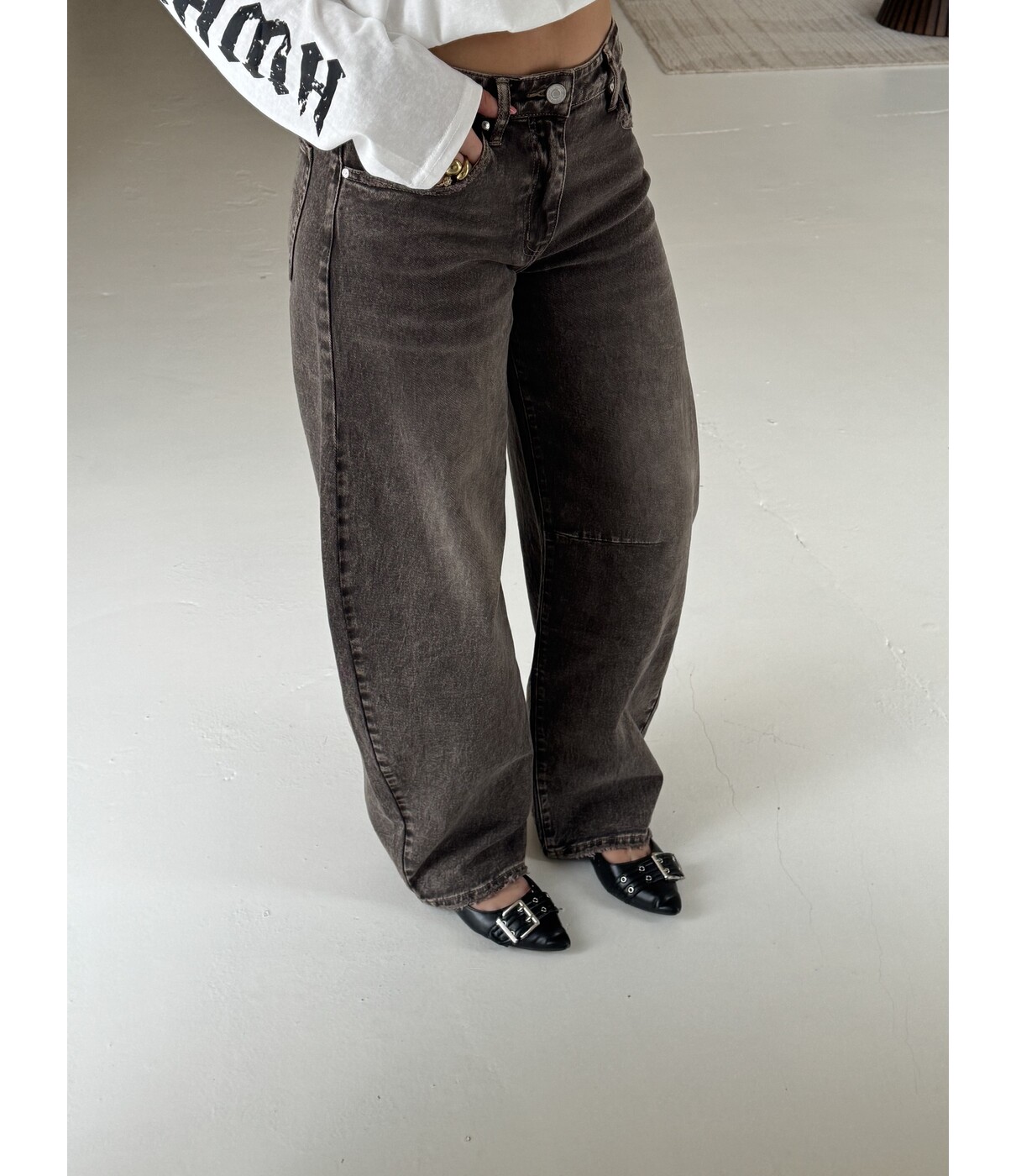 Jeans balloon grijs | Sem