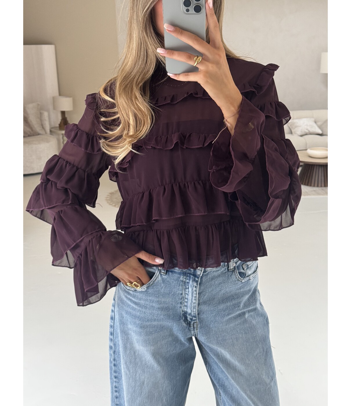 Blouse bordeaux | Shanti