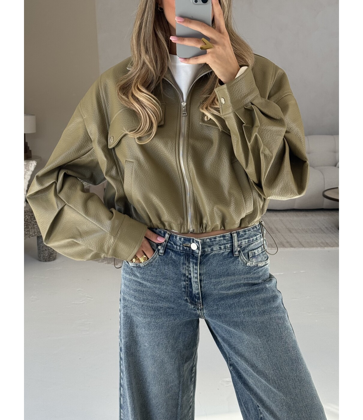 Jas groen | Mireille