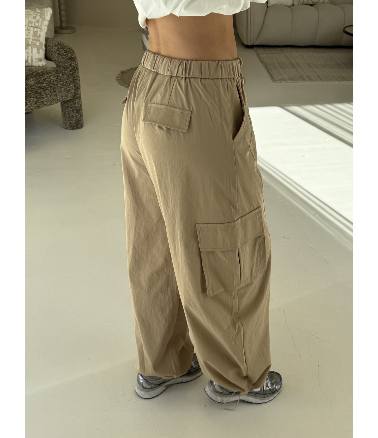 Broek cargo taupe | Lianne