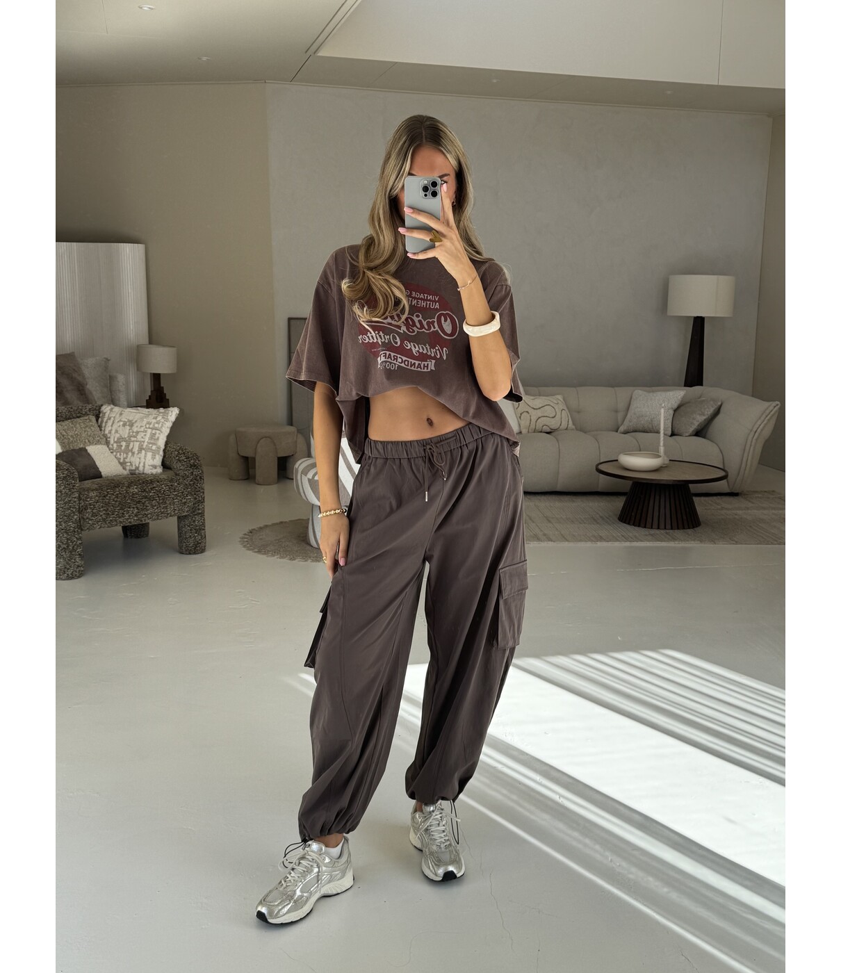 Broek cargo bruin | Lianne