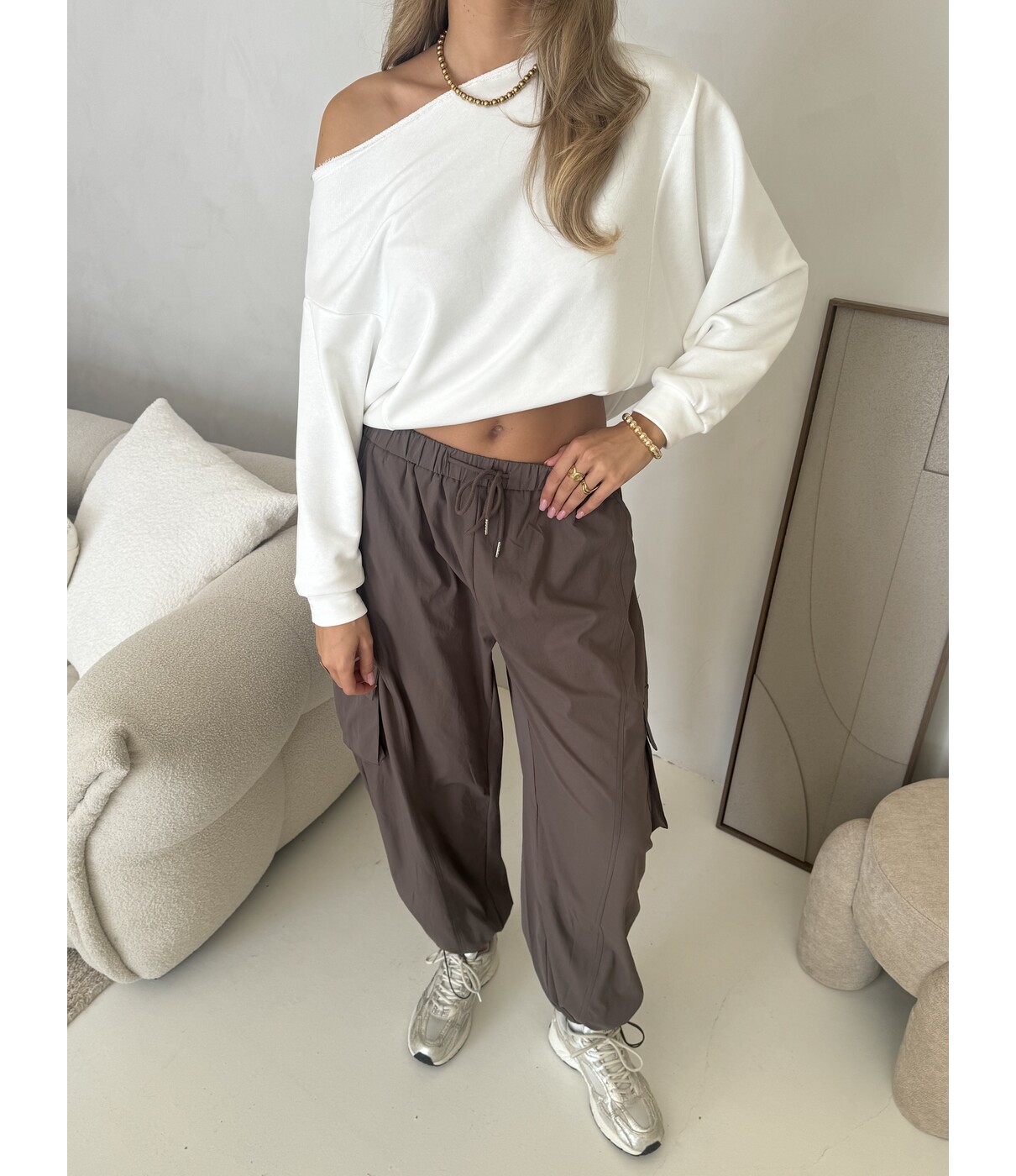 Broek cargo bruin | Lianne