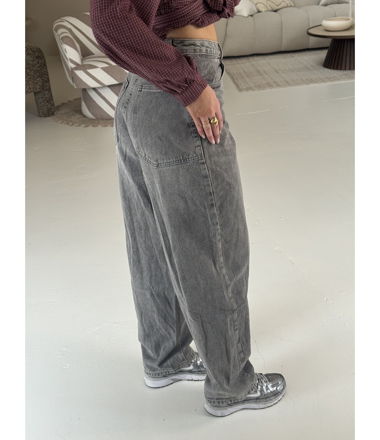 Jeans balloon grijs | Mascha