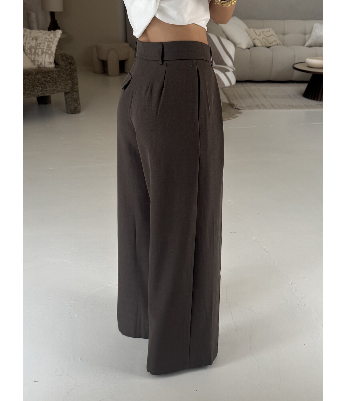 Pantalon bruin | Emma