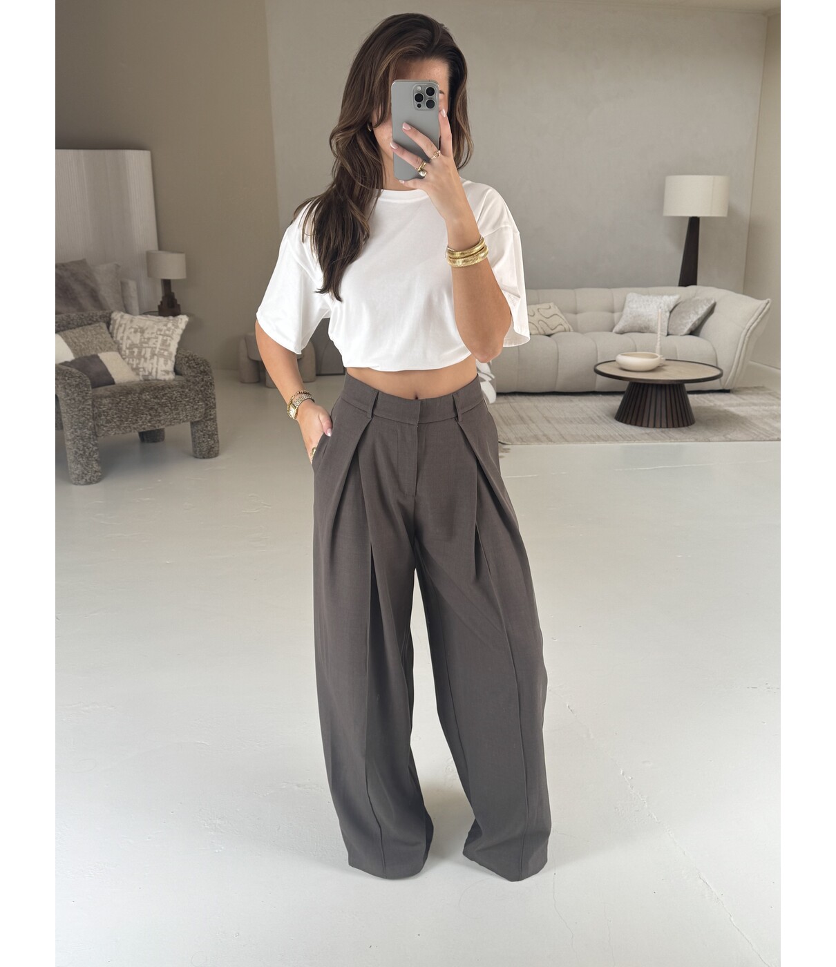 Pantalon bruin | Emma