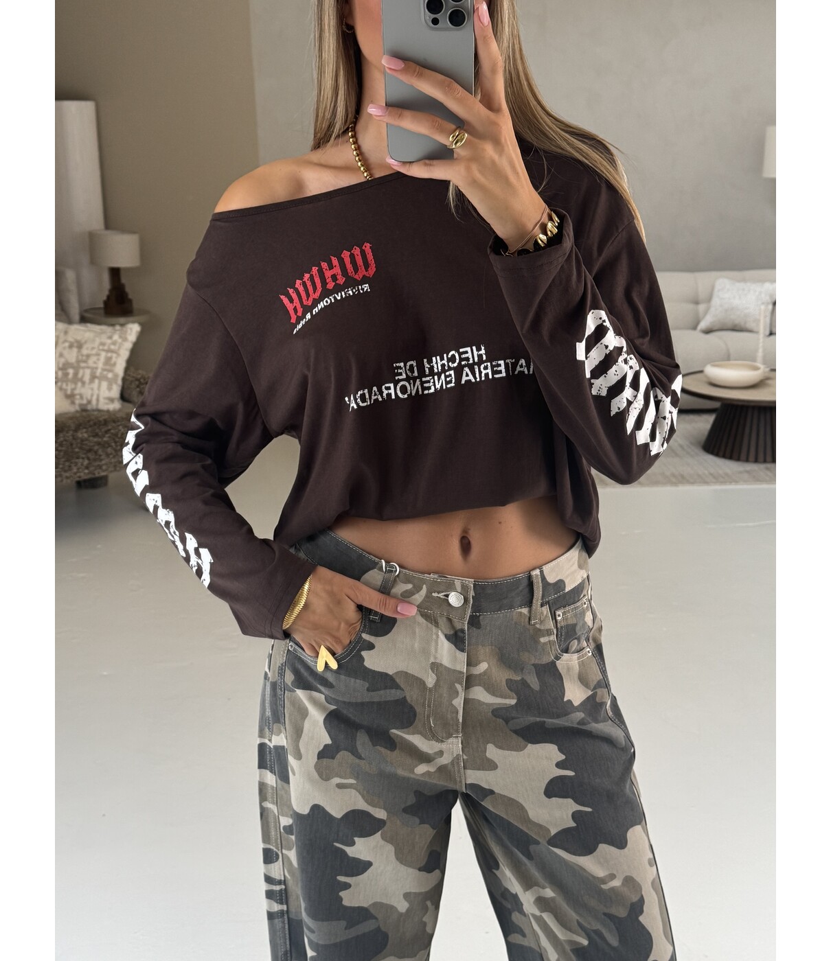 Longsleeve bruin | Claire