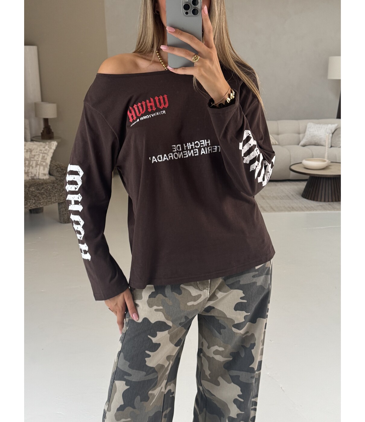 Longsleeve bruin | Claire