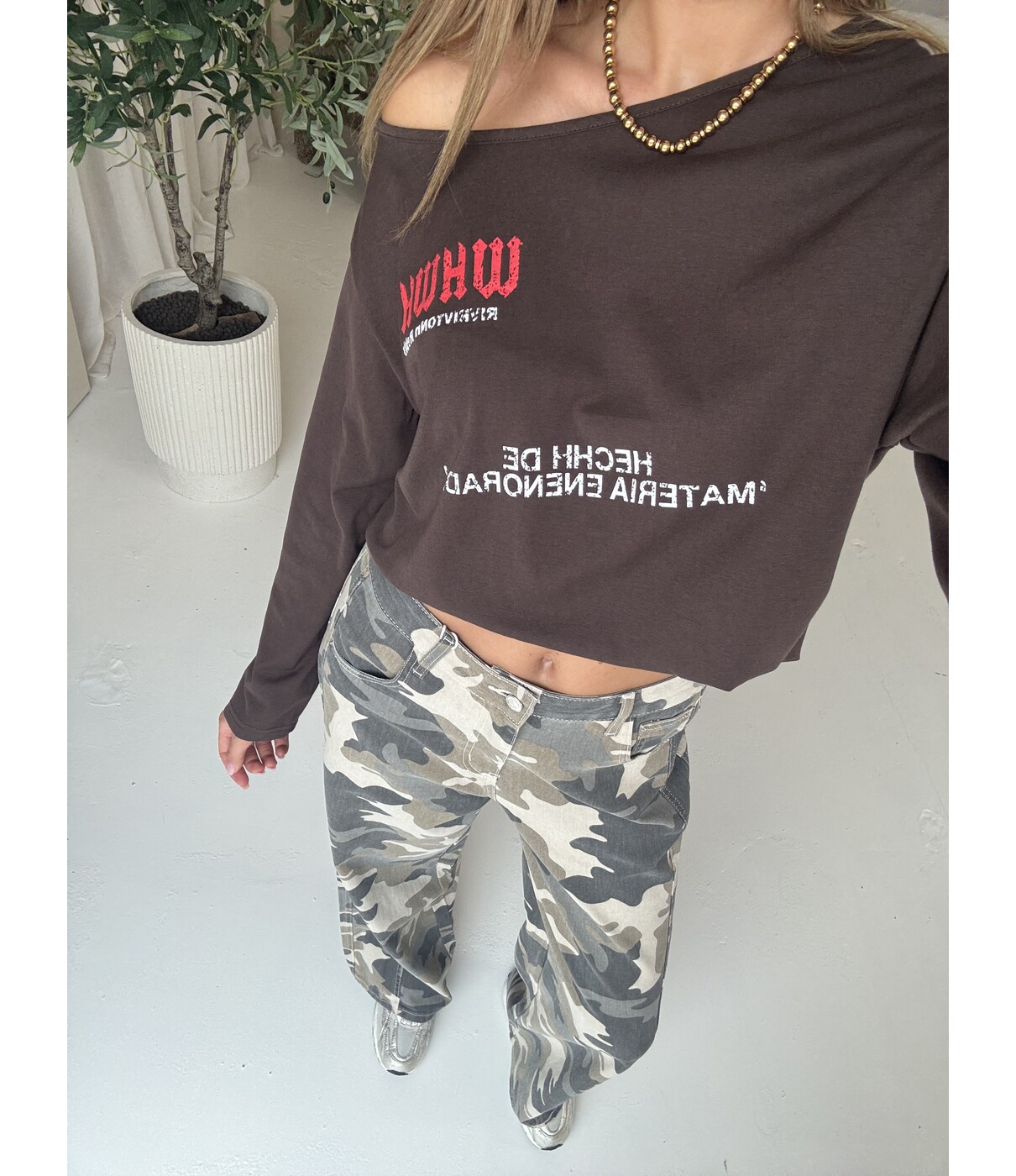 Longsleeve bruin | Claire