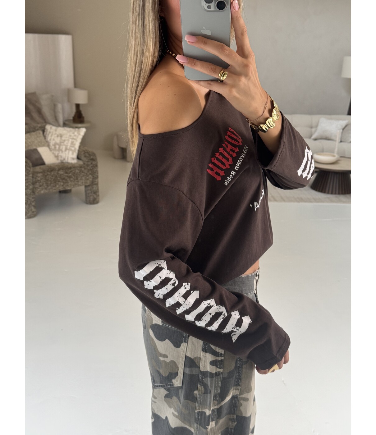 Longsleeve bruin | Claire