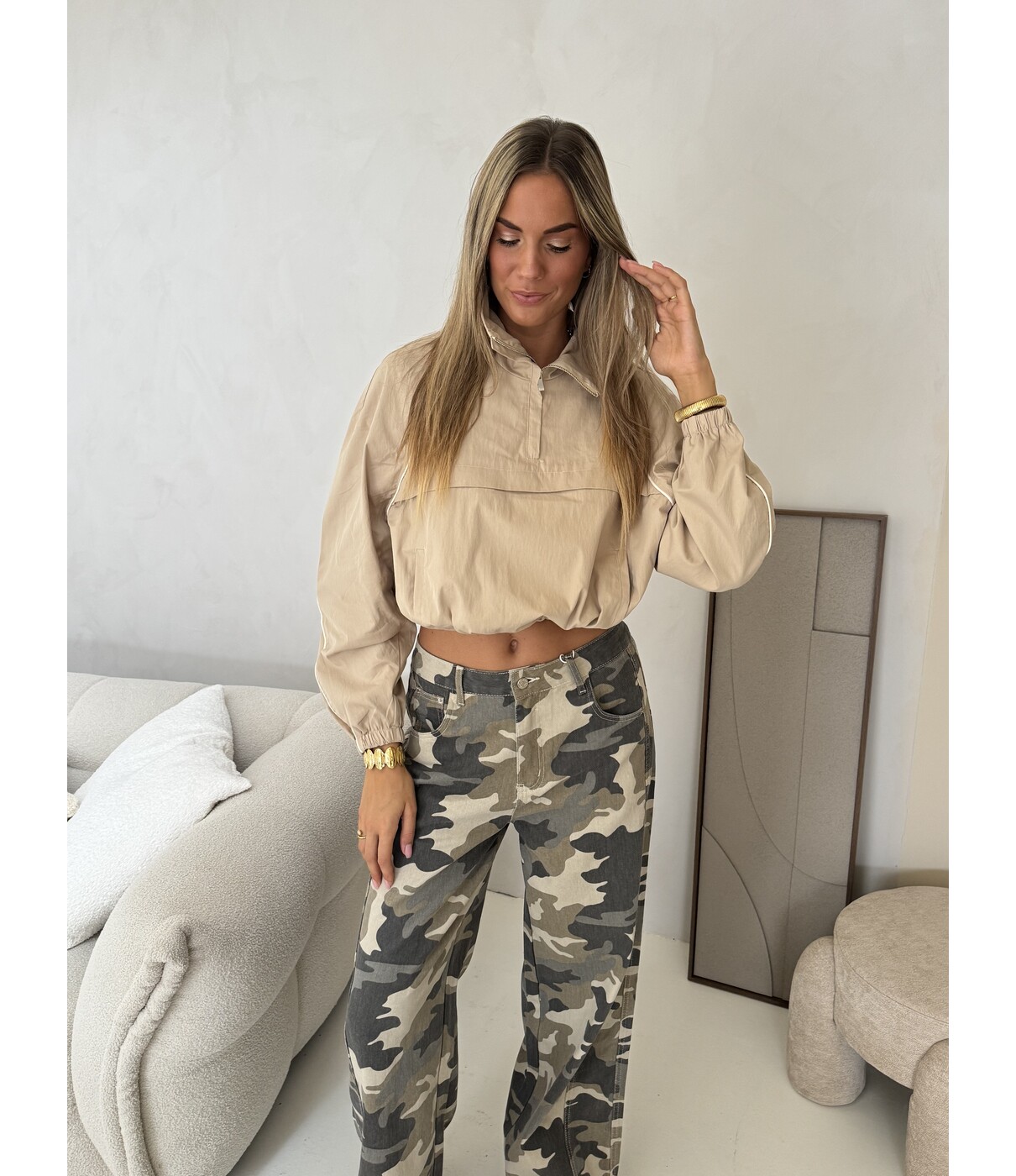 Jeans wide leg camo | Noor
